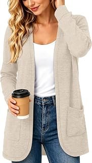 OFEEFAN Womens Cardigan Casual Long Sleeve Shirts Fall Clothes